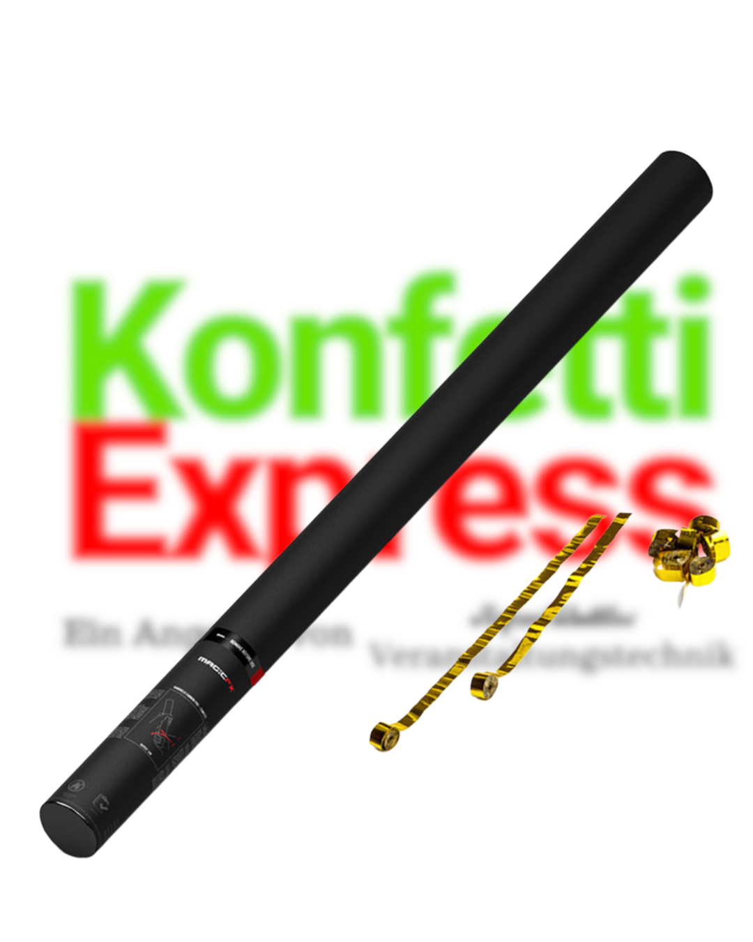 Magic FX Handbetriebene Streamerkanone PRO 80cm - Gold Metallic