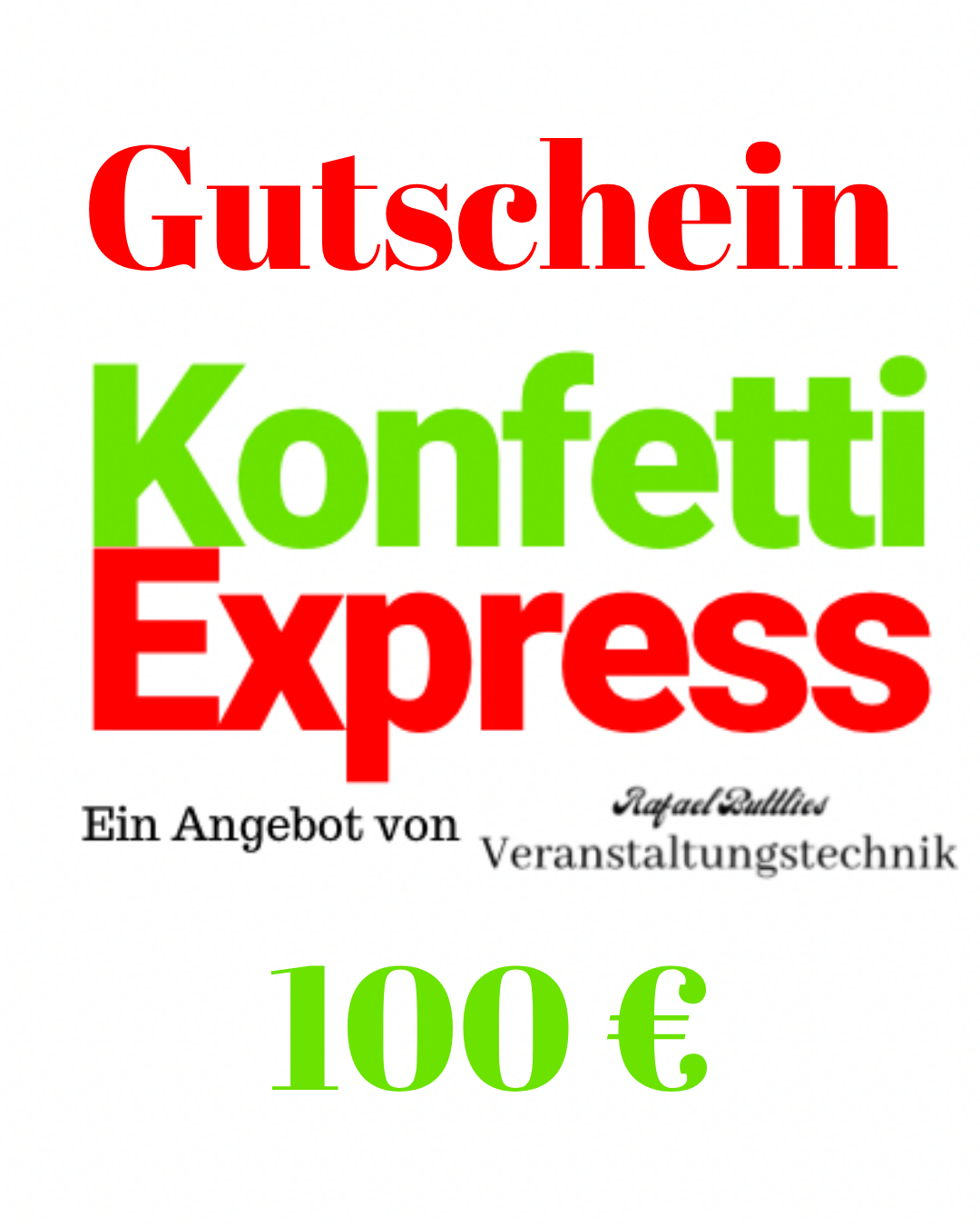 Konfetti Express Gutschein