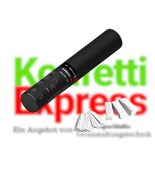Magic FX Handbetriebene Konfettikanone Weiß